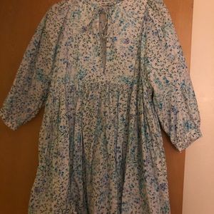 Zara blue floral dress